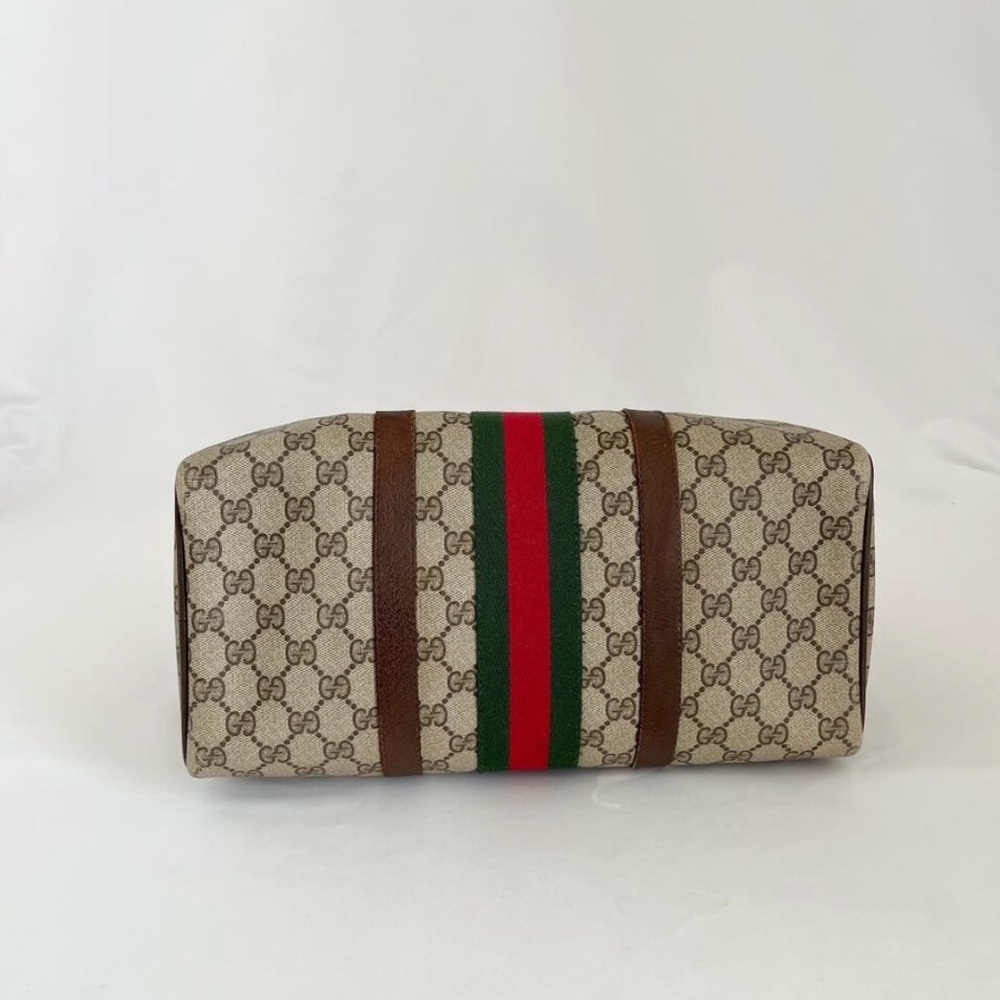 โจ Vintage Gucci GG Supreme Web Boston Bag - Sherry Line โจ - Picture 6 of 11